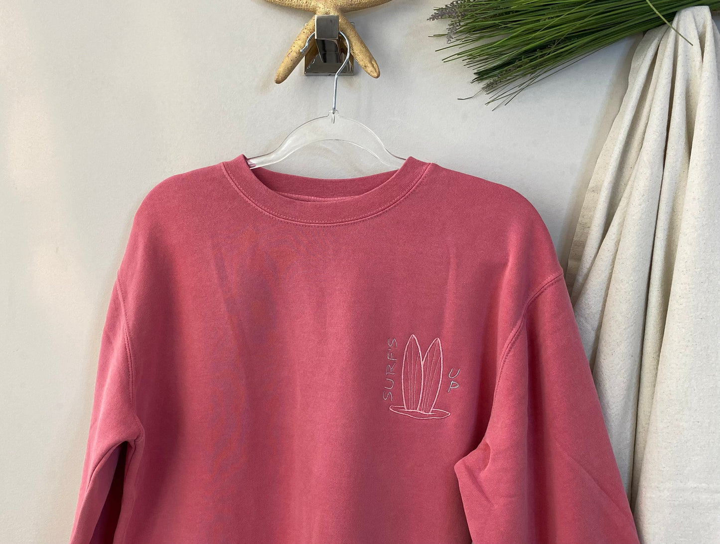 Surfs Up Coral Sweatshirt