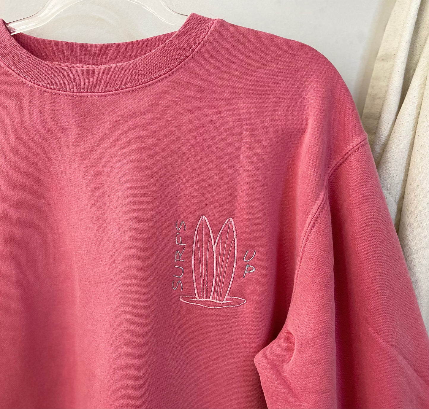 Surfs Up Coral Sweatshirt