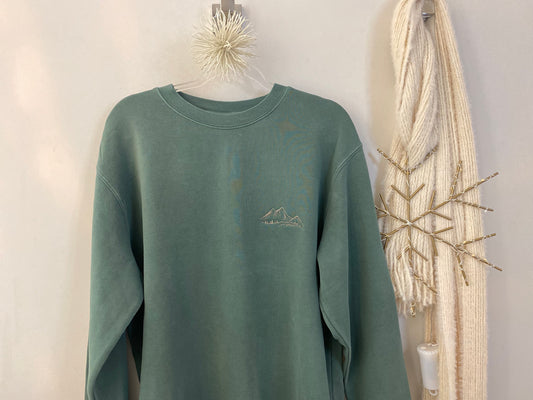 Mountain View Forest Green Sweatshirt